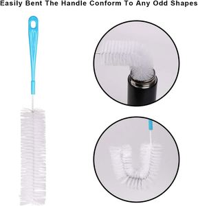 Long Handle <b>Cleaning</b> <b>Brushes</b> 4 Pack of Nylon Bristle Bottle and Cup <b>Brushes</b> Baby Bottle Glass and Tube <b>Brushes</b> - Product Image 5