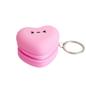 3D-Druck Liebeskuchen Entspannungsknopf Ticker Click Kinder Neuheit Scherzartikel Fidget Squishy Spielzeug Niedlicher Pulver-Schlüsselanhänger Anhänger - Product Image 5