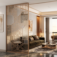 Paravent de séparation en acier inoxydable 304, style classique, décoratif et orné, pour hôtel, hall d'entrée, design d'intérieur