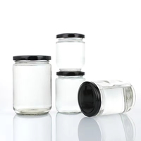 Bouteilles et bocaux en verre de qualité supérieure pour épices, miel, confiture, aliments, avec couvercle, 8 oz, 12 oz, 16 oz, 240 ml, 350 ml, 500 ml, 730 ml