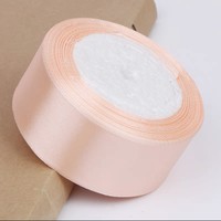 Ruban en satin brillant de haute qualité, 4 cm, 25 yards, simple face, pour emballage de cadeaux de mariage et décoration de bouquets