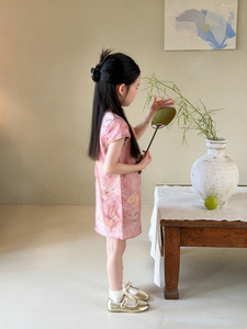 <span class=keywords><strong>Robe</strong></span> de <span class=keywords><strong>princesse</strong></span> exclusive style chinois Cheongsam en polyester/nylon coupe trapèze, motif papillon en poudre d'encre, pour petite <span class=keywords><strong>princesse</strong></span> de Jiangnan - Product Image 6