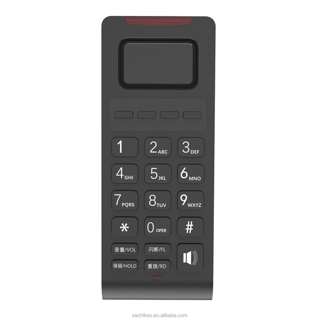 Sachikoo Analog Cordless Phone White/Black Small Wall-Mounted Wireless Communication System 3-Year Warranty for Hotel Rooms