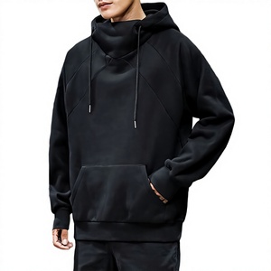 Hoodies polaires brodés à col roulé pour l'hiver, style streetwear japonais Harajuku Hip Hop, col haut épais, 100% coton, personnalisables - Product Image 5