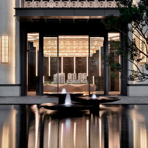 Đương đại lớn <span class=keywords><strong>LED</strong></span> Đèn chùm cho nhà hàng khách sạn sảnh trang trí nội thất điều khiển từ xa Chế độ - Product Image 3