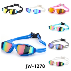 Lunettes de natation de compétition pour adultes JW-1278 (hommes et femmes) ; Lunettes de natation professionnelles avec verres PC anti-buée, protection UV et monture intermédiaire électroplaquée - Product Image 6