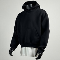Sweat à capuche court style américain 450G tendance pour hommes et femmes, coupe ample, marque de mode, grandes tailles