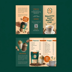 Menú Tríptico Personalizado al por Mayor, Impresión a Todo Color, para Cafetería, Frutería, Restaurante - Product Image 4
