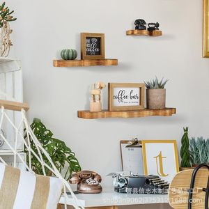 Wooden Cloud Shaped Wall <b>Shelf</b> Irregular Storage Rack Multipurpose <b>Desktop</b> Organizer Wall Mounted Type - Product Image 2