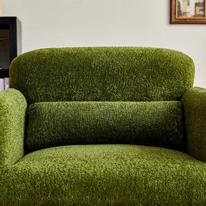 Fauteuil simple moderne et contemporain, fauteuil carré mi-hauteur, revêtement en tissu, accoudoirs, pieds en bois, écologique, appartement, villa - Product Image 5