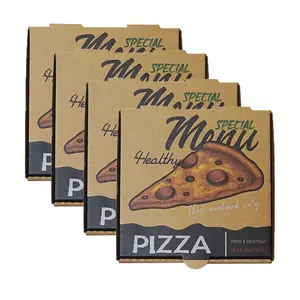 Precio de fábrica, alta calidad, impresión personalizada, caja de pizza impresa en color natural de 30x30 pulgadas para restaurante