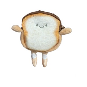 Nieuwe Creatieve Toast Brood Pluche Portemonnee Mode Kawaii Mini Key Card Oortelefoon Opslag Portemonnee Cartoon Tassen Hanger - Product Image 1