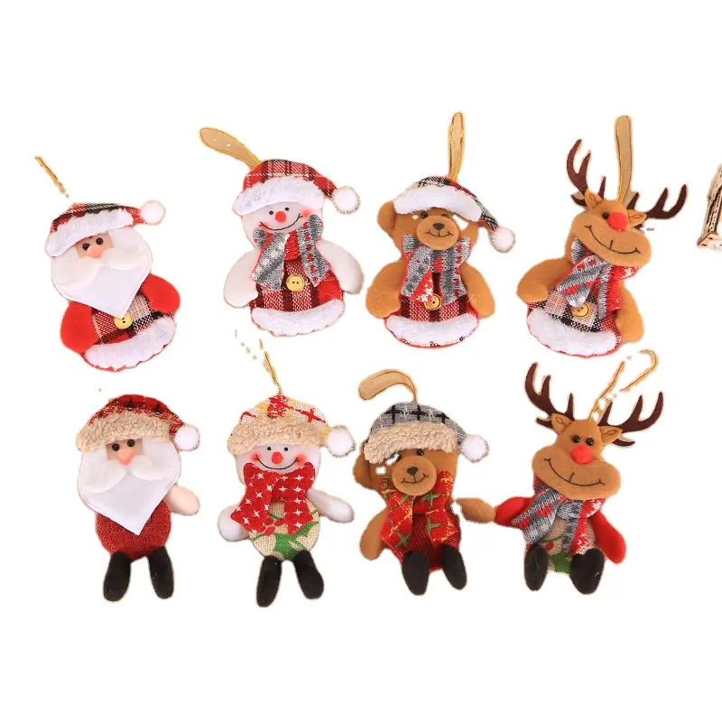 2022 nuove forniture per decorazioni natalizie creative new Christmas tree decoration pendant mini doll action figure tridimensionale