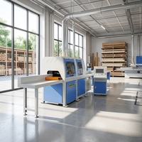 Scie à onglets CNC 20-160 degrés pour charpentes en bois, machine à commande PLC avec unité de fraisage pour ossatures en bois
