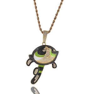 <span class=keywords><strong>Collana</strong></span> <span class=keywords><strong>con</strong></span> Ciondolo a Forma di Personaggio dei Cartoni Animati <span class=keywords><strong>con</strong></span> Zirconi, Piccolo Mostro Elfo Hip Hop per Anniversario - Product Image 5