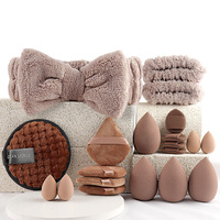 Grand Kit de Maquillage Professionnel 40 Pièces Comprenant des Pinceaux à Cheveux en Nylon et une Brosse Nettoyante pour le Visage