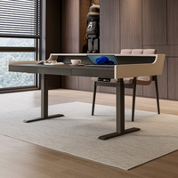 Bureau de travail à domicile aux spécifications personnalisables, design moderne, table élévatrice intelligente, style piano, bureau à hauteur variable