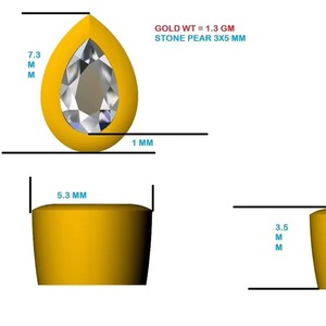 Collier chaîne figaro en or jaune 22 carats de 18 pouces avec pendentif et pendentif solitaire en onyx vert en forme de perle - Product Image 3