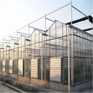 <span class=keywords><strong>Grande</strong></span> serre agricole multi-chapelles en acier galvanisé avec couverture en verre pour la culture de légumes - Product Image 6