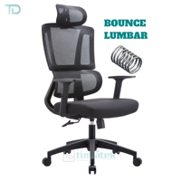 Fauteuil de bureau ergonomique Happyland Health Lift Chair réglable pour le gaming, dossier haut, avec structure en aluminium, design moderne, confortable, en maille