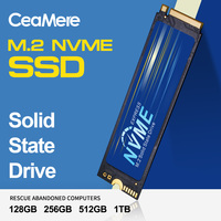 CeaMere M.2 PCIE 3.0 NVME NGFF SSD haute vitesse 2242 2280 256G 512G 1TB SSD d'occasion pour ordinateur de bureau, ordinateur portable, disque SSD interne M.2