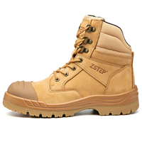 Chaussures de sécurité en cuir nubuck ZSTEP à embout en acier pour hommes, résistantes à l'huile, pour le travail industriel, l'exploitation minière, la randonnée, bottes de haute qualité