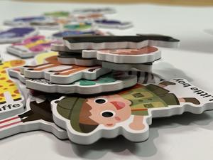 Hojas de Pegatinas Magnéticas EVA con Dibujos Animados de Animales Divertidos de UCI, 400x300 mm, Incentivos y Recompensas Lindas para Niños Pequeños, Juguetes Educativos - Product Image 3