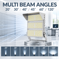 Projecteur LED à trois modules 600W 720W, série haute puissance, puce Lumileds, driver Inventronics pour projets de stades et ports