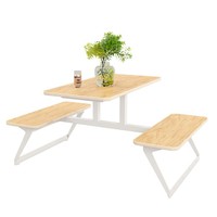 Ensemble table et chaises de salle à manger moderne et simple pour cantine et restaurant commerciaux, capacité 3-4 personnes