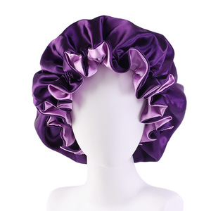 Gorro Redondo de Satén con Doble Encaje para <span class=keywords><strong>Verano</strong></span>, para Salón de Belleza, Maquillaje y Uso en <span class=keywords><strong>Quimioterapia</strong></span> - Product Image 3