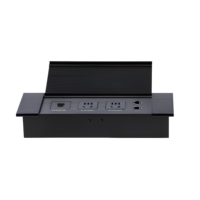 Cache-prise électrique universel en alliage d'aluminium pour bureau, cache-prise de conférence pour meubles, prise de bureau