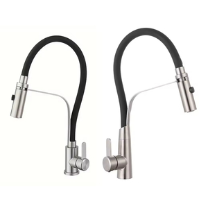 Rubinetto da Cucina Moderno Monocomando Monoforo in Acciaio Inox 304 con Beccuccio <span class=keywords><strong>Flessibile</strong></span> in Silicone Estraibile a Prezzo Conveniente - Product Image 1