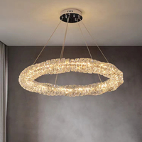 Produit chaud Villa Club intérieur rond moderne décoration fer cristal LED suspension