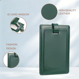 Étiquette de <span class=keywords><strong>bagage</strong></span> en cuir PU en gros, étiquette d'identification de valise, étiquette de voyage personnalisée avec logo, vente chaude pour les fournisseurs - Product Image 5