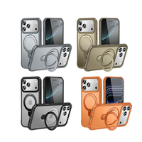 Coques de téléphone hybrides ODM en TPU antichoc avec support circulaire pour iPhone 18 17 16 Pro Max 14 Plus 13 Mini