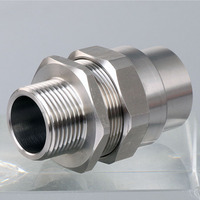 ATEX Antidéflagrant Double Union Aisi 316 IP66 Joint de Conduit en Acier Inoxydable Joint Métallique Étanche M20 M25