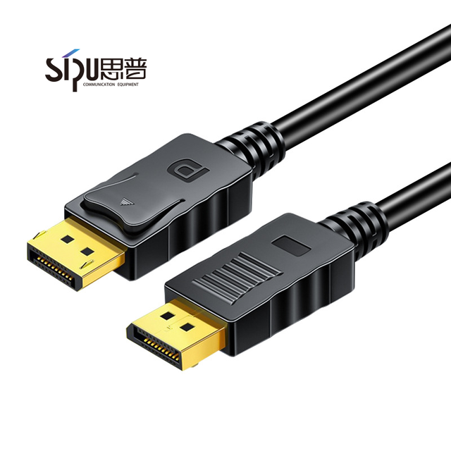 SIPU Factory Direct Universal DP Gold Plated Foil Twisted Pair MALE-MALE Audio Cable for Projector Computer with 4K/8K Support