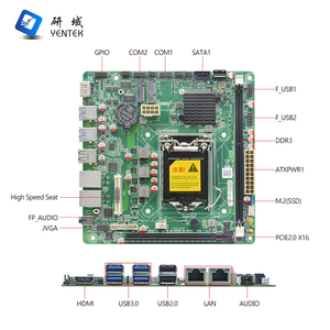 Carte mère industrielle Q85 LGA1150 pour processeurs I3 I5 I7, DDR3 8G, M.2, VGA, HD, double LAN, double COM, Mini ITX - Product Image 2
