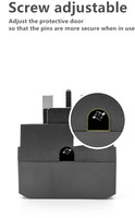 Adaptateur de prise ue vers royaume-uni pour rasoir brosse à dents électrique Type C à 2 broches rondes 4.0mm vers Type G adaptateur de conversion d'alimentation britannique