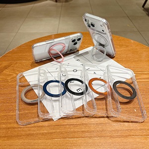 เคสโทรศัพท์กันกระแทกใสพิเศษสำหรับ iPhone 18 17 16 15 14 Pro Max พร้อมขาตั้งโลหะแม่เหล็กหมุนได้ 360 องศา - Product Image 5