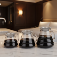 Cafetière en verre borosilicate faite à la main, 360 ml/600 ml/800 ml, en forme de nuage, moderne, écologique, transparente, pour le thé et le café, ensembles de thé et de café