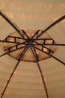Tente de jardin pour loisirs en plein air, auvent à double toit avec ventilation, conception de protection solaire, structure en fer