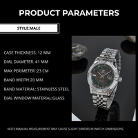Montre à quartz pour homme de qualité supérieure, bracelet en acier inoxydable, style minimaliste, mode, affaires, antique, sport, cadran en verre de 20 mm