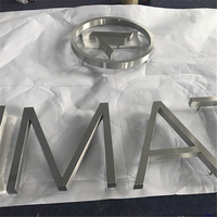 Letrero de Pared con Logotipo Empresarial 3D Personalizado en Metal, Letras de Acero Inoxidable Dorado y PVC, IP65 Impermeable, Decoración Publicitaria para Centros Comerciales