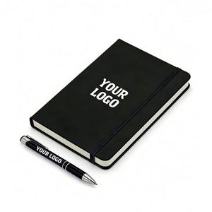 Wholesale Custom Printed Logo <b>A5</b> Size Soft PU Leather Notebook Business Style for Office School Cover Journal <b>Diary</b> Promo Gift - Product Image 1