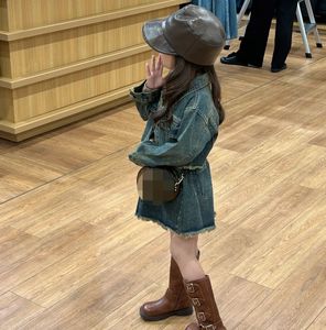 2023 autunno bambini 2 pezzi ragazze jean due pezzi set <span class=keywords><strong>giacca</strong></span> + camicie - Product Image 2