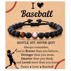 Pulsera de Cuentas en Forma de Bola de Piedra Ojo de Tigre para <span class=keywords><strong>Mi</strong></span> <span class=keywords><strong>Hijo</strong></span>, Moderna, Clásica, Negra Mate, Informal/Deportiva, Regalo - Product Image 2