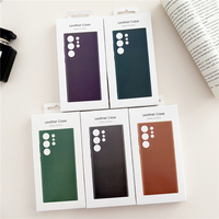 Étui de téléphone portable en cuir véritable de haute qualité pour Samsung S24 S23 S22 Ultra Plus avec boutons métalliques