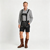 Tenue d'été bavaroise vintage pour homme, ensemble Lederhosen avec bretelles, personnalisable ODM OEM, pour Halloween et festivals de la bière