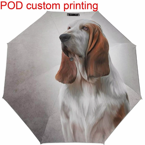 Ombrello Promozionale Personalizzato con <span class=keywords><strong>Stampa</strong></span> Integrale in Pongee, Logo Personalizzato, Compatto da Viaggio, Antivento, Pieghevole in Tre Sezioni - Product Image 3